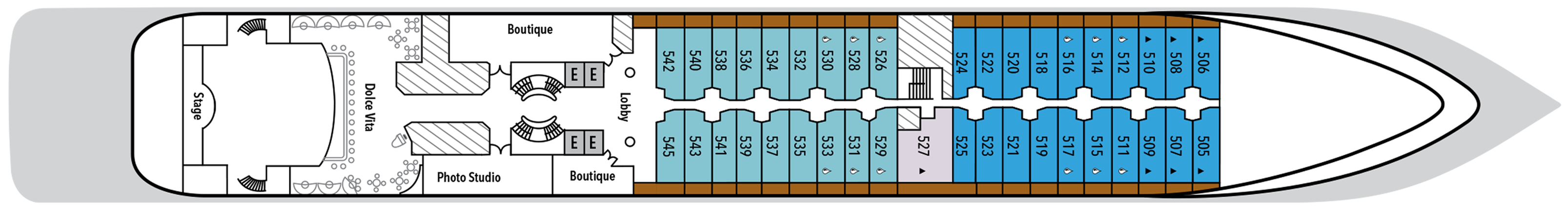 Silversea Cruises Silver Cloud Deck 5.png